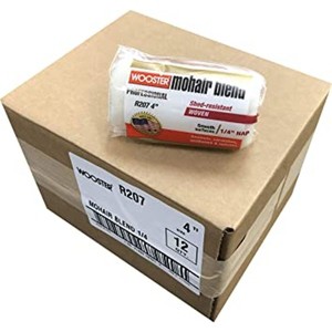Wooster Genuine 4" Mohair Blend 1/4" Nap Roller Cover 12-Pack, R207-4-12PK - 1 of 2