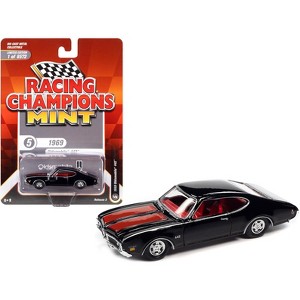 1969 Oldsmobile 442 Black w/Red Stripes & Interior "Racing Champions Mint 2022" Ltd Ed 1/64 Diecast Model Car Racing Champions - 1 of 3