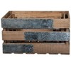 Cheung's Uliel Set of 4 Galvanized & Brown Crate Set - 2 of 4