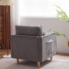 Fabric Decorative Chair Armchair Single Sofa Leisure Club Chair with Solid Wooden Legs and 2 Cushions, 2.85Feet - 2 of 3