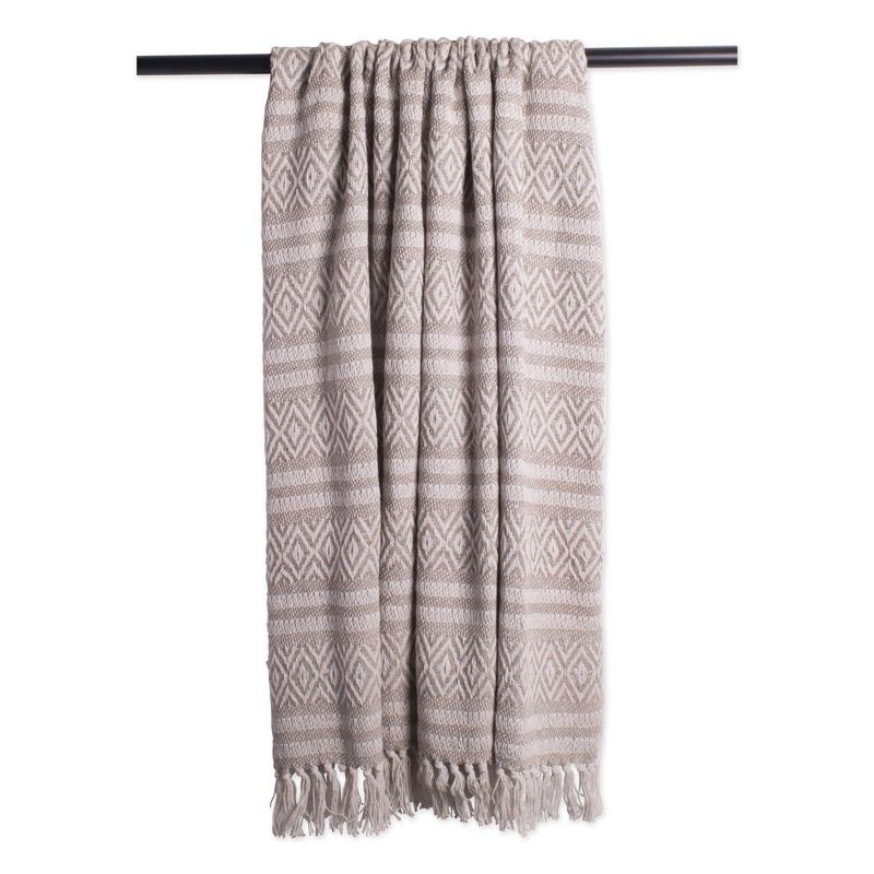 50&#34;x60&#34; Adobe Striped Faux Shearling Throw Blanket Neutral - Design Imports, 3 of 9