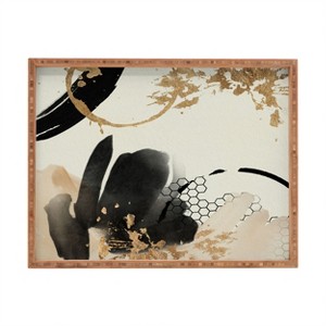 Sheila Wenzel-Ganny Black Ink Abstract Rectangular Tray - Deny Designs - 1 of 2