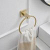 Towel Ring Bath Round Towel Hanger Wall Mount for Bathroom Toilet Kitchen Stainless Steel - 4 of 4