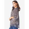 Roaman's Women's Plus Size Pleated Keyhole Tunic - 4 of 4