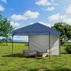 Folding Tent 210D Oxford Cloth, Silver-Coated Fabric, Portable Pop Up Canopy, Mesh Windows, Ventilated with Zipper and Velcro Design - 2 of 4