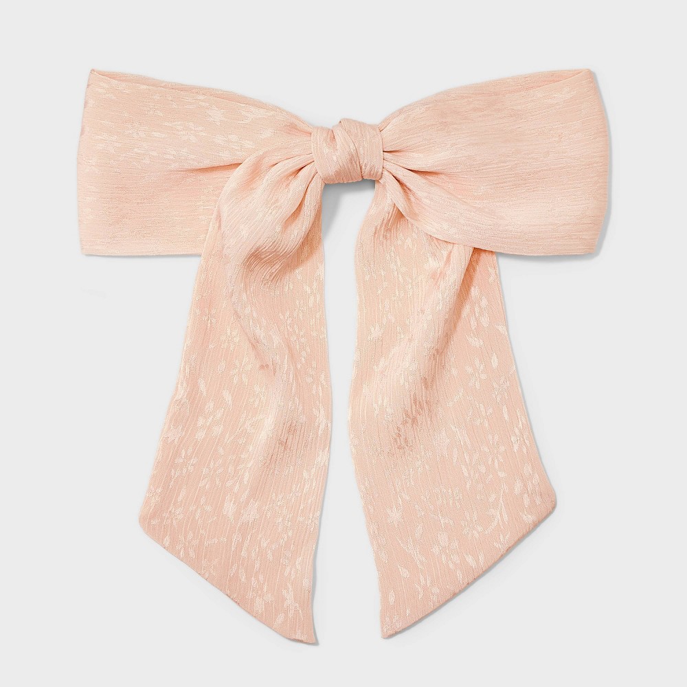 Floral Chiffon Hair Bow Barrette - A New Day™ Pink (3 pieces)