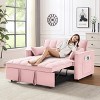 TIRAMISUBEST 3-IN-1 Convertible Velvet Loveseat Sofa Bed with 3 Adjustable Positions–Stylish Sofa Bed for Small Spaces - 3 of 4