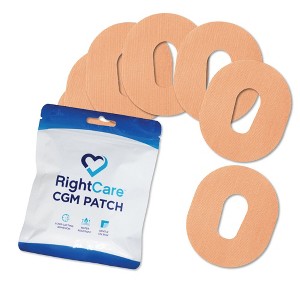 RightCare CGM Adhesive Synthetic Patch for Dexcom G6, Multiple Colors, Uncovered Oval, Bag of 25 - 1 of 4