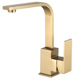 WOWOW Single Handle Deck Mount Stainless Steel Bar Faucet  in Brushed Nickel - 1 of 4