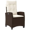 vidaXL 3 Piece Bistro Set with Cushions Brown Poly Rattan - 4 of 4