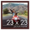 PosterPalooza | Square Classic Modern Brown Picture Frame - UV Acrylic, Foam Board Backing, Hanging Hardware - 3 of 4