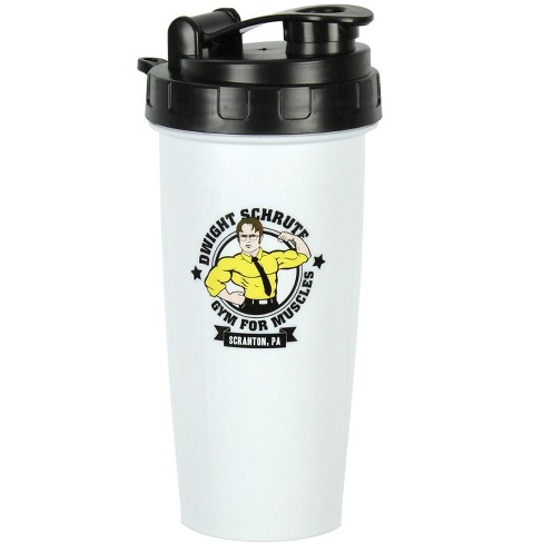 The Office Dwight Schrute Gym For Muscles 20oz Shaker Bottle White