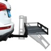 TOOENJOY 59 x 16 x 5 Inch Folding Hitch Cargo Carrier Basket, 200 LBS Capacity, Fits 2" Hitch Receiver for SUV Pickup Truck - 3 of 4