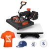 Heat Press Machine, 12 X 15 inch, 6 in1 Heat Press, 800W Sublimation Machine, 360° Rotation Swing-Away Heat Press, Dual-Tube Heating Printing, Black - 4 of 4