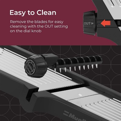 MuellerLiving Silver Stainless Steel Adjustable Mandoline Slicer