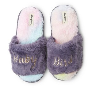 Dearfoams Kid's Girls Lana Fuzzy Slide Slipper - 1 of 4