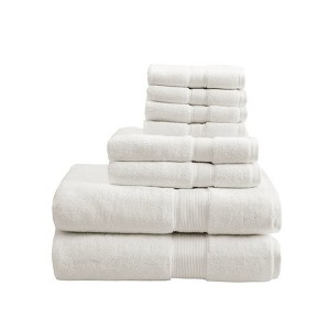 Gracie Mills Eulalia 800 GSM Cotton 8-Piece Antimicrobial Towel Set - 1 of 4