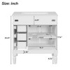 30" Bathroom Vanity with Ceramic Sink, Solid Wood Frame, 2 Doors, 3 Drawers, Soft Close Design, Adjustable Shelf, Modern Storage Cabinet - 2 of 4
