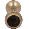 Elegant Metal & Glass Candle Holder - Glam Pillar & Taper Stand for Home, Office, Bedroom, Living Room Decor - 24" Black & Gold - 4 of 4