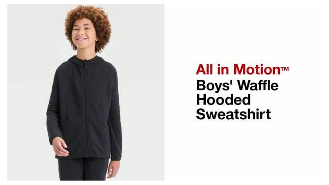 Boys&#39; Waffle Hooded Sweatshirt - All In Motion™, 2 of 5, play video