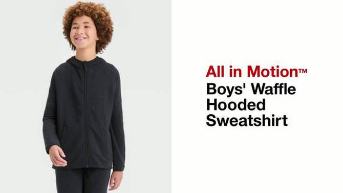 Boys&#39; Waffle Hooded Sweatshirt - All In Motion™, 2 of 5, play video