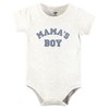 Hudson Baby Infant Boys Bodysuit, Short and Sock, Mamas Boy Blue Star - 3 of 4