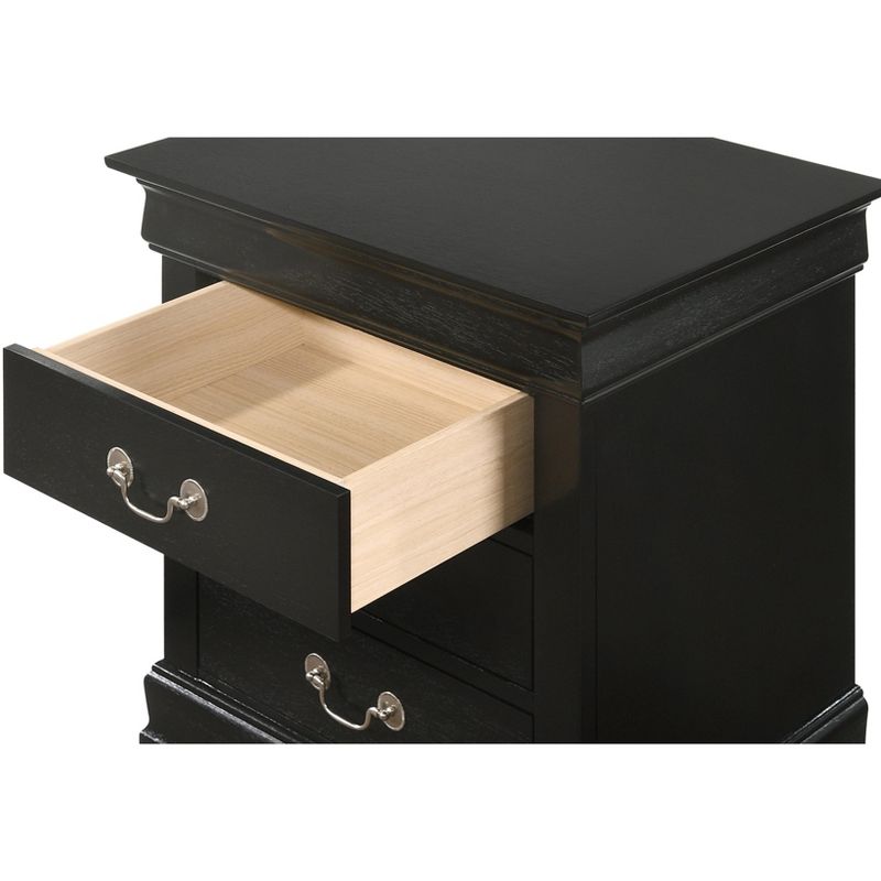 Passion Furniture Louis Philippe 3-Drawer Nightstand (29 in. H x 21 in. W x 16 in. D), 3 of 6