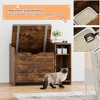 Whizmax Modern Cat Litter Box Enclosure Wood Litter Box Enclosure with Top Opening and Cushion Hidden Cat Litter Box Resistant from Scratching and Odor - 3 of 4