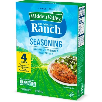 Hidden Valley Original Ranch Salad Dressing &#38; Seasoning Mix - Gluten Free - 4pk