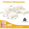 Kumasinova Corduroy Cloud Sofa with Cushions, Convertible Sofa Lounge Chair, Plush Modern 4-Seat Sofa, Easy Assembly, Couches for Living Room - 2 of 4