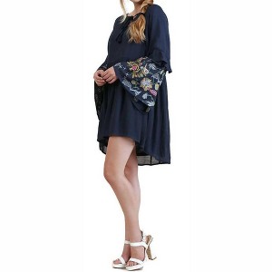 Women's Ruffled Embroidered Keyhole Dress - umgee - 1 of 4