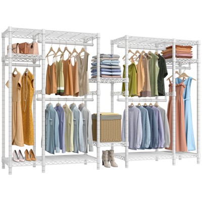 VIPEK V70 Extra Large Garment Rack Heavy Duty Clothes Rack Freestanding  Portable Closet Large Closet Storage Wardrobe Closet Organizer, White