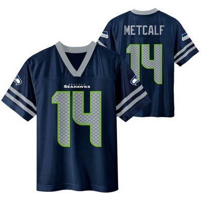 Nfl Seattle Seahawks Boys' Short Sleeve Metcalf Jersey - Xl : Target