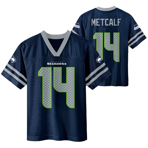 NFL Seattle Seahawks Boys' Short Sleeve Metcalf Jersey - L