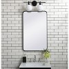 Elegant Lighting Soft corner metal rectangular mirror 22x36 inch in Black - 2 of 4