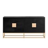 Sideboard Buffet Cabinet, Kitchen Pantry Storage Cabinet With Adjustable Shelves, 4 Doors, Iron Legs, Media Console - 3 of 4
