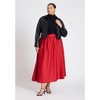 ELOQUII Women's Plus Size Sunburst Pleated Skirt - 18, Red - 3 of 4