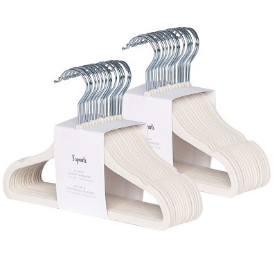 3 Sprouts Kids & Baby Velvet Hangers 30 pack - Cream