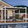 PURPLE LEAF Outdoor Aluminum Pergola Patio White Metal Pergola with Sun Shade Retractable Canopy for Backyard Garden Deck - 2 of 4