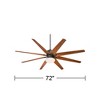 72" Casa Vieja Indoor Outdoor Ceiling Fan with Light LED Remote English Bronze Cherry Blades Opal Glass Damp Rated for Patio Porch - 4 of 4