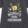 - SpongeBob SquarePants - Mommy's Little Firecracker Graphic Short Sleeve Fleece Dress - 2 of 4