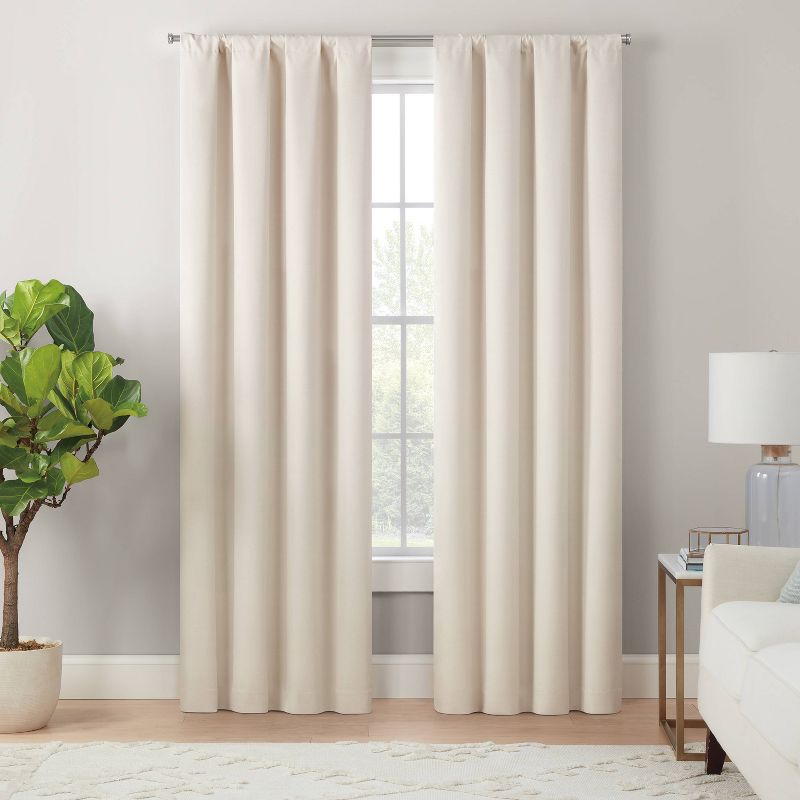 Eclipse Absolute Zero 100% Blackout Cannes Magnitech Rod Pocket Curtain Panel, 1 of 11
