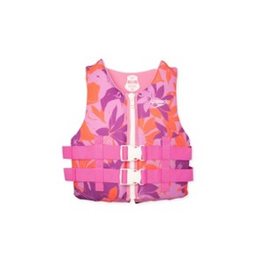Speedo Junior Life Jacket Vest - Pink/Purple/Orange - 1 of 4