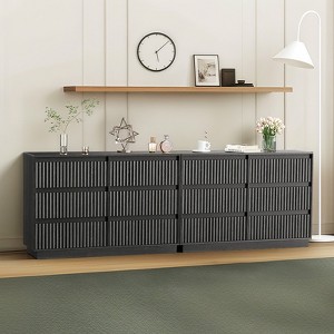 6-Drawer Dresser 47"W Double Dresser With Waveform Fluted Panel - 1 of 4