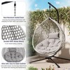 NAYSAYE Patio Swing Hanging Egg Chair with Stand Durable Comfortable Design for Indoor and Outdoor Use, Gray, 39"*76.77"*50" - 4 of 4