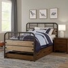 Royal Hampton Wooden Twin Size Trundle with Caster Wheels, Brown - 2 of 4