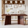 Dining Table for 6-8 People - 63" Modern Long Kitchen Table with Large Tabletop & Heavy Duty Pedestal Legs, Dinner Table for Kitchen, Conference Room - 3 of 4