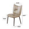Gaoyangjiaju 19.29"W x 32.67"H Microfiber Leather Dining Chair with Metal Legs Ideal for Dining Rooms, Kitchens More - 2 of 4