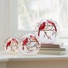 Melrose Frosted Cardinal Berry Orb (Set of 3) - 3 of 4