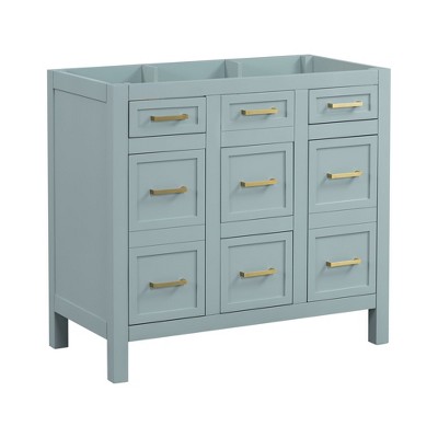 NicBex Bathroom Storage Cabinet without Sink Bathroom Cabinets with 2 Spacious Cabinet Doors, 4 Storage Drawers for Bathroom